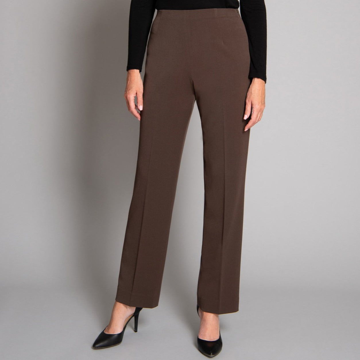 The Ultimate Side-Zip Pant - Espresso Brown Petite / 8 The Ultimate Side-Zip Pant - Espresso Brown Petite / 8